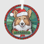 Personalisiertes Hartglas Shetland Sheepdog Ornament (Rückseite)