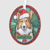 Personalisiertes Hartglas Shetland Sheepdog Ornament (Vorderseite)