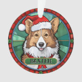 Personalisiertes Hartglas Shetland Sheepdog Ornament (Vorderseite)