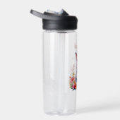 Personalisiertes Hasen in rosa Blume Trinkflasche (Rechts)