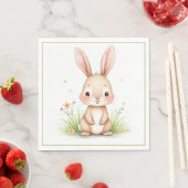 Personalisiertes Hasen-Taschentuch   Serviette (Beispiel)