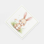 Personalisiertes Hasen-Taschentuch   Serviette (Ecke)