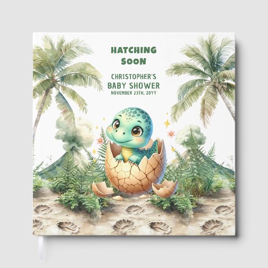 Personalisiertes Hatching Soon Baby Guest Book Gästebuch (Vorderseite)