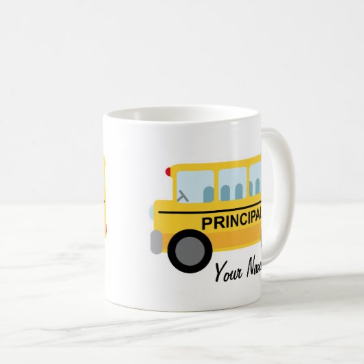 Personalisiertes Hauptschulbus-Geschenk Kaffeetasse (VorderseiteRechts)
