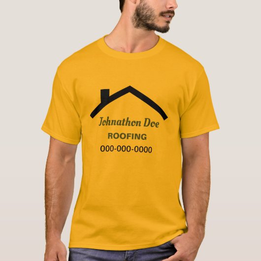 Personalisiertes Hausdach T-Shirt (Vorderseite)