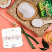 Personalisiertes hausgemachte ALLERGY-Label Quadratischer Aufkleber