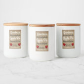 Personalisiertes, hausgemachte Apple Pie Moonshine Lebensmitteletikett (Flaschen)