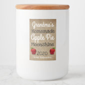 Personalisiertes, hausgemachte Apple Pie Moonshine Lebensmitteletikett (Vorderseite)