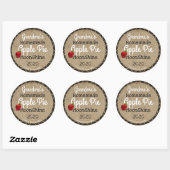 Personalisiertes, hausgemachte Apple Pie Moonshine Runder Aufkleber (Blatt)