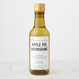 Personalisiertes, hausgemachte Apple Pie Moonshine Weinetikett
