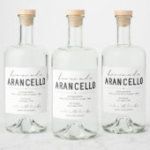 Personalisiertes hausgemachte Arancello-Label Alkoholflaschenetikett (Flaschen)
