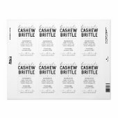 Personalisiertes, hausgemachte Cashew Brittle Labe (Vorne)