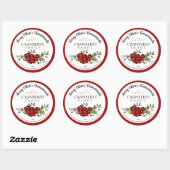 Personalisiertes, hausgemachte Cranberry Sauce-Lab Runder Aufkleber (Blatt)