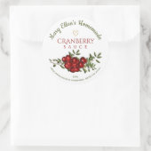 Personalisiertes, hausgemachte Cranberry Sauce-Lab Runder Aufkleber (Tasche)
