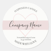 Personalisiertes, hausgemachte Kerze-Label Runder Aufkleber (Vorderseite)