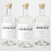 Personalisiertes hausgemachte Limoncello Flasche Alkoholflaschenetikett (Flaschen)