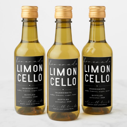 Personalisiertes hausgemachte Limoncello Flasche Weinetikett (Flaschen)