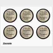 Personalisiertes hausgemachte Moonshine-Label Runder Aufkleber (Blatt)