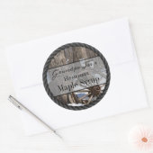 Personalisiertes hausgemachte Sirup Rustikales Eti Runder Aufkleber (Umschlag)