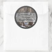 Personalisiertes hausgemachte Sirup Rustikales Eti Runder Aufkleber (Tasche)