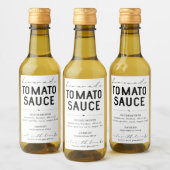 Personalisiertes hausgemachte Tomatensauce-Etikett Weinetikett (Flaschen)