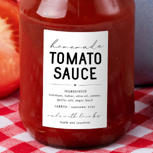 Personalisiertes hausgemachte Tomatensauce-Etikett Weinetikett