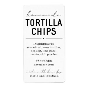 Personalisiertes, hausgemachte Tortilla Chips