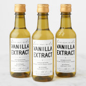 Personalisiertes, hausgemachte Vanilla Extrahieren Weinetikett (Flaschen)