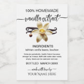 Personalisiertes, hausgemachte Vanilla Extrahieren Weinetikett (Einzelnes Label)