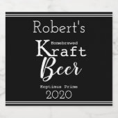 Personalisiertes hausgemachtes Bier Bierflaschenetikett (Einzelnes Label)
