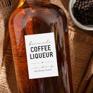 Personalisiertes hausgemachtes Coffee-Liköretikett Weinetikett