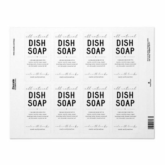 Personalisiertes, hausgemachtes Etikett für die Di (Vorne)