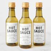 Personalisiertes hausgemachtes Hot-Sauce-Label Weinetikett (Flaschen)