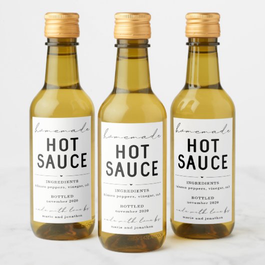 Personalisiertes hausgemachtes Hot-Sauce-Label Weinetikett (Flaschen)