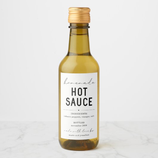 Personalisiertes hausgemachtes Hot-Sauce-Label Weinetikett (Vorderseite)