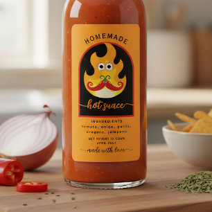 Personalisiertes hausgemachtes Hot Sauce orange Et Adressaufkleber