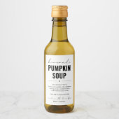 Personalisiertes hausgemachtes Pumpkin-Suppenlabel Weinetikett (Vorderseite)