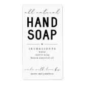 Personalisiertes, hausgemachtes Seifenlabel (Vorne)