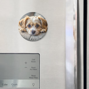 Personalisiertes Haustier 2 Foto Hundeliebhaber Sa Magnet