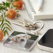 Personalisiertes Haustier 2 Foto und Name Speziell Schlüsselanhänger (Vorderseite rechts)