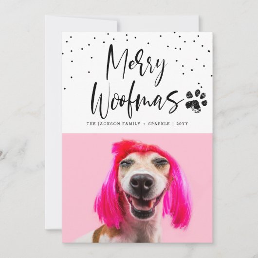 Personalisiertes Haustier 2 Foto Weihnachtsfeierta Feiertagskarte (Vorderseite)