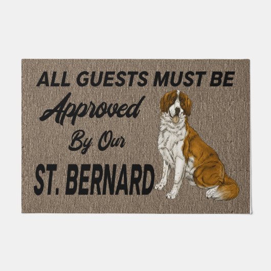 Personalisiertes Haustier Doormat, Saint Bernard D Fußmatte (Vorderseite)