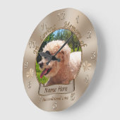 Personalisiertes Haustier-Erinnerungsgeschenke Große Wanduhr (Winkel)