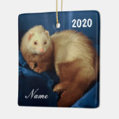 Personalisiertes Haustier Ferret Keramikornament (Links)