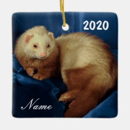 Personalisiertes Haustier Ferret Keramikornament