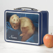 Personalisiertes Haustier Ferret Metall Brotdose (Beispiel)