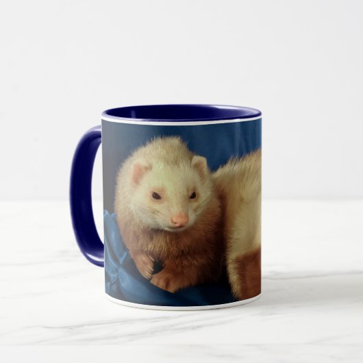 Personalisiertes Haustier Ferret Tasse (Vorderseite Links)