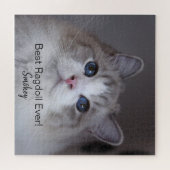 Personalisiertes Haustier Foto Best Ragdoll Katze Puzzle (Horizontal)