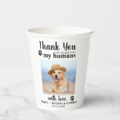 Personalisiertes Haustier Foto Danke, dass du Hoch Pappbecher (Vorderseite)