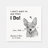 Personalisiertes Haustier Foto Danke, dass du Hoch Serviette (Vorderseite)